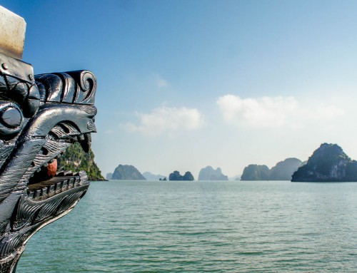 first look at Ha Long Bay with perfect weather